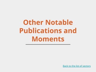 Other Notable
Publications and
Moments
Back to the list of sectors
 