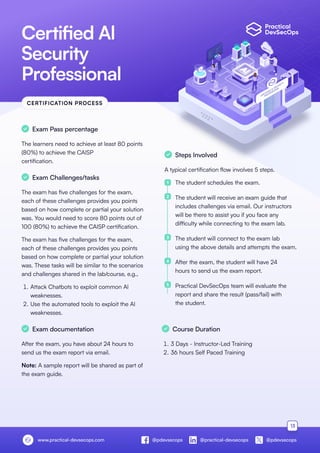 Certified AI Security Professional (CAISP) Course Brochure | PDF