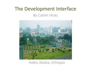 The Development Interface
       By Caitlin Hicks




     Addis Ababa, Ethiopia
 