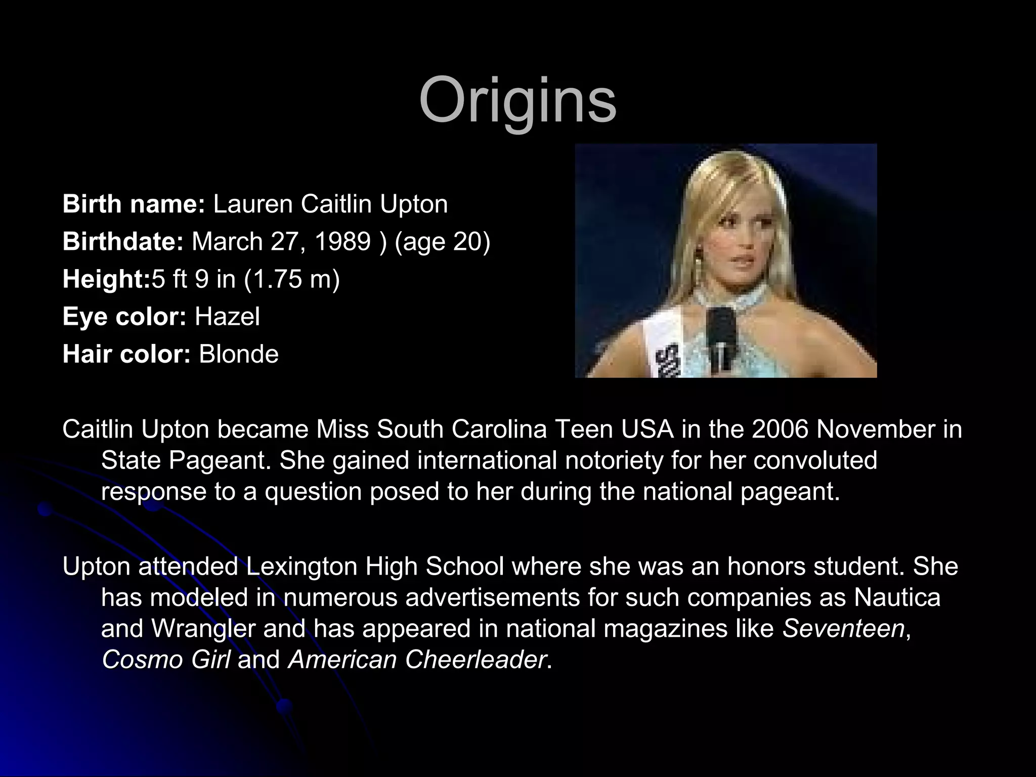 Caitlin Upton Ppt | PPT