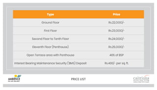 PRICE LIST
 