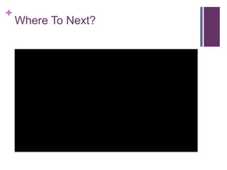 +
Where To Next?
 