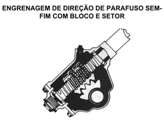 ENGRENAGEM DE DIREÇÃO DE PARAFUSO SEM-
        FIM COM BLOCO E SETOR
 