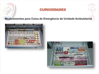 CURIOSIDADES
Medicamentos para Caixa de Emergência de Unidade Ambulatorial
 