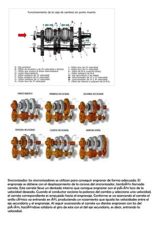 Caja de cambios o de velocidades