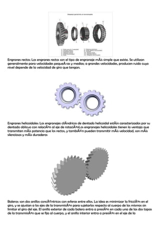 Caja de cambios o de velocidades