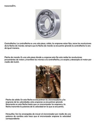 Caja de cambios o de velocidades