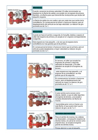 Caja de cambios o de velocidades
