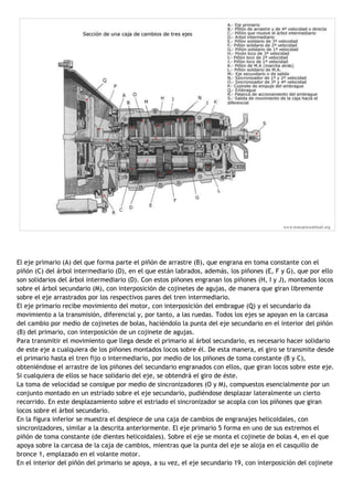 Caja de cambios o de velocidades