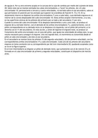 Caja de cambios o de velocidades