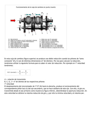 Caja de cambios o de velocidades