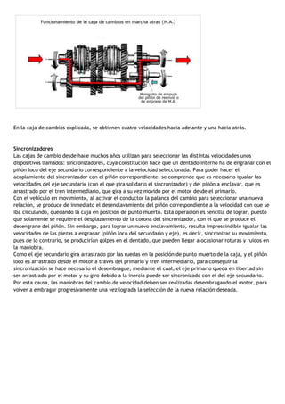 Caja de cambios o de velocidades