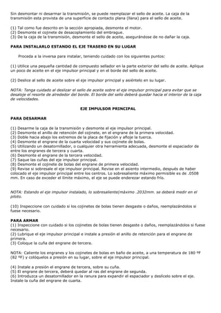 Caja de cambios o de velocidades