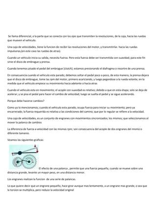 Caja de cambios o de velocidades