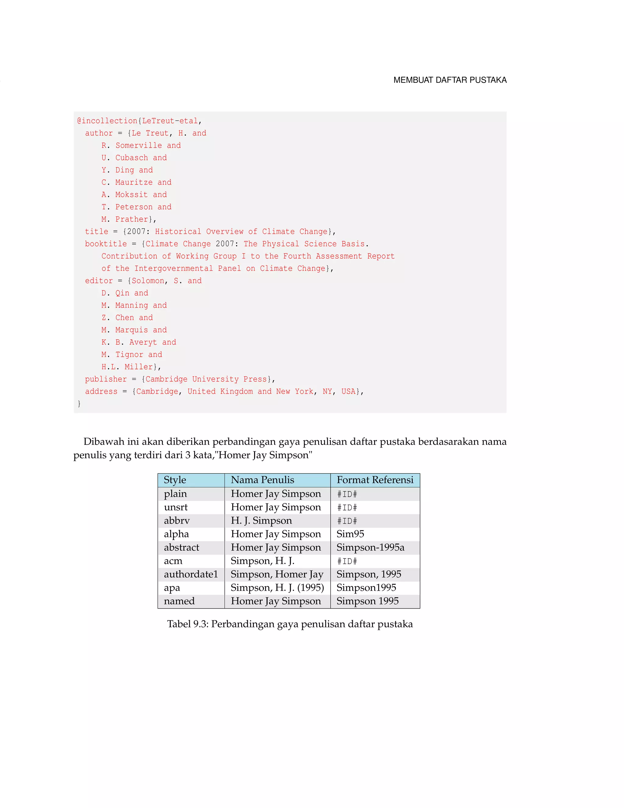 6 MEMBUAT PRESENTASI BEAMER LATEX 
Didalam bab ini saya akan memberikan beberapa hal penjelasan mengenai pembuatan presen-tasi 
mengggunakan beamer yaitu : 
1. Mengenal Beamer. 
2. Syarat pembuatan Beamer. 
3. Memulai menggunakan Beamer. 
4. Contoh-contoh Beamer. 
6.1 Perkenalan Beamer 
BEAMER merupakan salah satu dari kelas LATEX untuk membuat presentasi yang melibatkan 
proyektor, tetapi juga bisa digunkana untuk membuat slide yang transparan. Mempersiapkan 
beamer berbeda dengan program WYSIWYG seperti OpenOffice.org, Impress, Apple Keynote, 
Koffi, KPresenter, atau Microsoft Power Point(Tantau 2013). 
Presentasi beamer dapat dibuat seperti kita membuat dokumen dalam LATEX yaitu dengan 
adanya preamble atau mukadimah, isi yang membuat sesi dan subsesi, slide yang berbeda dina-makan 
sebagai frame, terstruktur terdiri dari item,urutan, dan lain lainnya. Salah satu hal keku-rangannya 
adalah pengembangan beamer ini, kita harus mengetahui penggunaan LATEX dalam 
menggunakan beamer. Kegunaannya adalah jika kamu mengetahui LATEX kamu bisa menggu-nakan 
pengetahuanmu juga dalam membuat presentasi tidak hanya menulis paper saja. 
BEAMER saat ini berada dalam versi 3.26 pada tahun 2011 oleh Joseph Wright and Vedran 
Miletic 
 