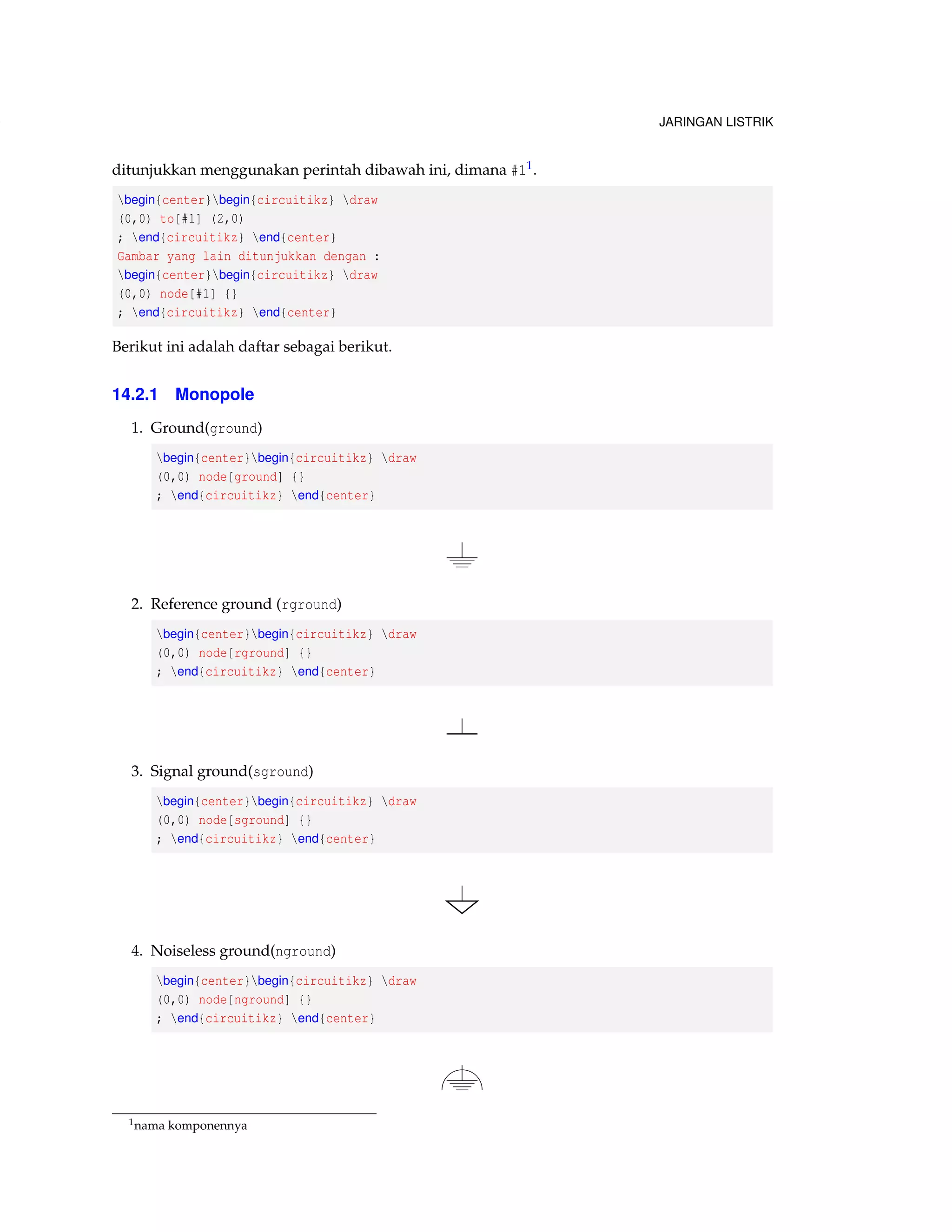 100 MEMBUAT DAFTAR PUSTAKA 
1994. 
end{thebibliography} 
Pembuatan daftar pustaka secara manual menggunakan environment yang disebut thebibliogra-phy 
dan inilah suatu perintah untuk menjalankan daftar pustaka. Nomor setelah thebibliography 
menunjukkan maksimal banyaknya pustaka yang kita masukkan ke dalam daftar pustaka. Kamu 
bisa memasuk banyaknya dengan dua digit seperti ; 65 dan maksimalnya 99 pustaka. Bagian 
selanjutnya, kamu akan menemukan bibitem{...} merupakan item untuk memasukkan pus-takan 
dengan ketentuan harus nama panggilan penulis pertama dan unik diikuti dua angka ter-akhir 
tahun terbit (lamport94). Jika kamu akan memasukkan pustaka dengan satu penulis namun 
dia menghasilkan lebih dari satu referensi makan tambahkan huruf sesuai abjad yaitu : a;b; : : : ;c 
. Seandainya kamu menginginkan judul hasil karya penulis tersebut bercetak miring, kamu bisa 
tambahkan emph(diambil dari Roberts (2013)) . 
9.5.1 Citation 
Citation merupakan suatu hyperlink yang berguna untuk membantu pembaca dalam melihat 
pustaka secara cepat tanpa harus membuka daftar pustaka secara langsung dan inilah gunanya 
kita membuat pada bagian pembuatan daftar pustaka dengan membuat nama yang unik pada 
penulis (lamport94). 
Instead of WYSIWYG editors, typesetting systems like TeX{} 
or LaTeX{} cite{lamport94} can be used. 
9.5.2 Referring more specific 
Terkadang kita menginginkan untuk membuat detail dalam daftar pustaka yaitu nomor hala-man, 
kamu bisa menggunakan perintah cite 
 cite [p.~215]{citation01} 
9.5.3 No cite 
No cite digunakan untuk tidak menampilkan nama pustaka pada dokumen kita namun nama 
pustaka akan tetap ada dibagian daftar pustaka. 
Lamport showed in 1995 something... nocite{lamport95} 
9.6 Bibliography Package 
Seperti pada pembahasan sebelumnya, kita juga bisa menggunakan paket tambahan LATEX un-tuk 
membuat gaya suatu daftar pustaka berikut contoh  
 