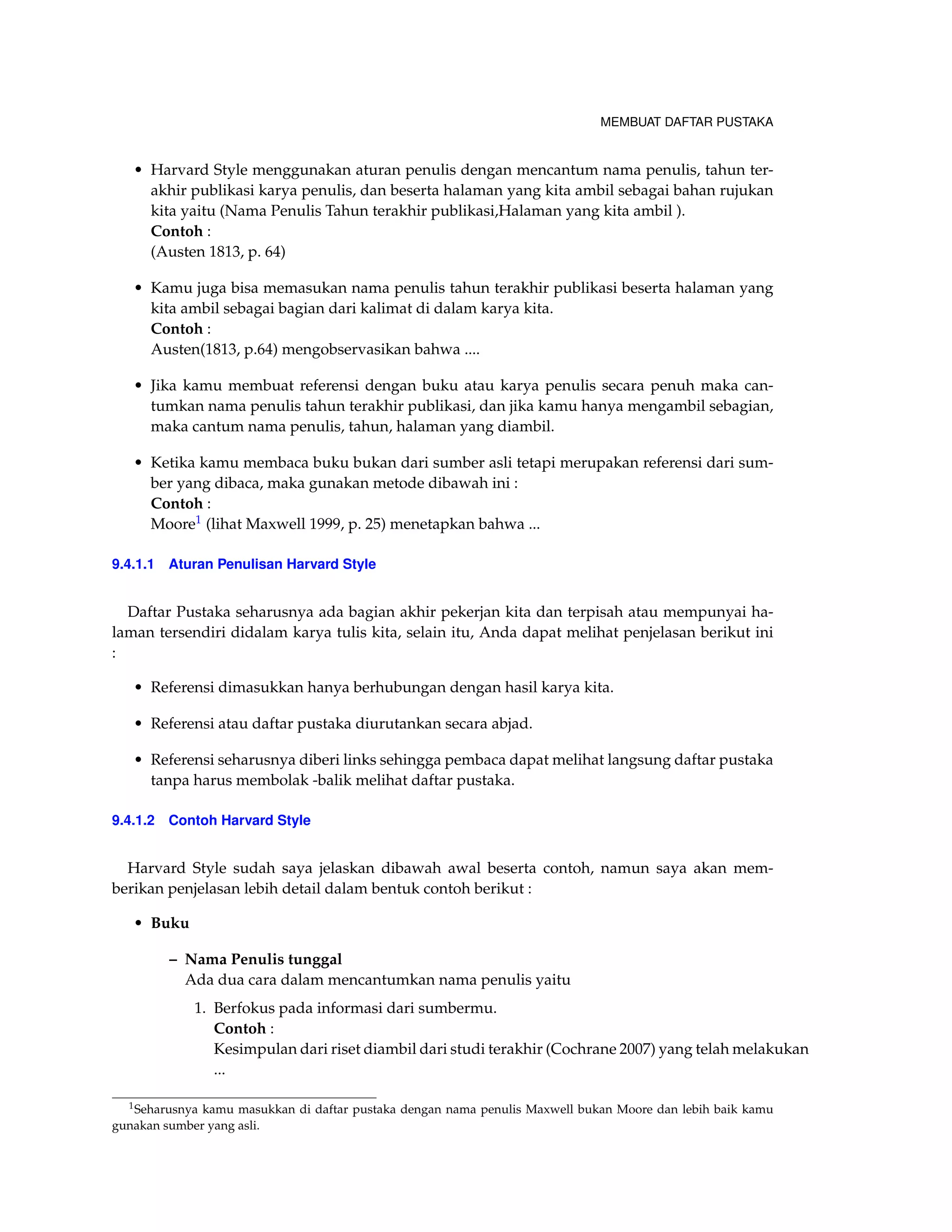 MEMBUAT TABEL DAN MENYISIPKAN GAMBAR 
Contoh 4.11 (Merge Cell) 
begin{table}[h!] 
centering 
begin{tabular}{lll} 
multicolumn{2}{c}{Estimación del error} 
multicolumn{2}{c}{absoluto y relativo} 
rowcolor{LightBlue2} $x_n$ $x_{n+1}$ $|x_{n+1}-x_n|/|x_{n+1}|$ hline 
-3.090721649  2.990721649 1.6717 
-2.026511552  1.064210097 0.525143859 
-1.205340185  0.821171367 0.681277682hline 
end{tabular} 
caption{} 
end{table} 
Didapat hasil yaitu : 
Estimación del error 
absoluto y relativo 
xn xn+1 jxn+1xnj=jxn+1j 
-3.090721649 2.990721649 1.6717 
-2.026511552 1.064210097 0.525143859 
-1.205340185 0.821171367 0.681277682 
Tabel 4.4: 
4.5.3 Scale Box 
Contoh 4.12 (Scale Box) 
begin{table}[h!] label{ML:tabla_escalada} 
centering 
scalebox{0.8}{begin{tabular}{cccccccccccccc} 
Est.P.16(a)Pr.14Pr.16(b)Pr.1Pr.9Pr.5Pr.4Pr.15Pr.3Pr.13Pr.11Pr.7Cal.hline 
L   0   0  0  2  2  2  1  2  2  2 54 hline 
S   0   2  2  0  1  1  0  2  0  2 42 hline 
R  0  1  0  0  0  1  1  1  2  0  2  2 38 hline 
Total 0  1  2  2  3  4  5  6  7  8  10  14   hline 
multicolumn{12}{l}{Abreviaturas. Est.: Estudiante, Pr.: Pregunta,Cal.: Calificación} 
end{tabular}} 
caption{Resultados del cuestionario diagnóstico} 
end{table} 
 
