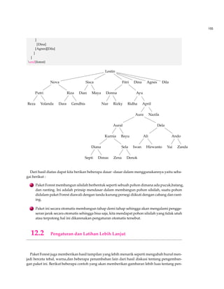 107 
6. Kamu bisa membangun contoh lingkungan verbatim (menunjukkan keduanya yaitu hasil 
dan teks verbatim)dengan banyak hali yang sama dengan verbatim normal. 
7.2 verbatim 
verbatim merupakan suatu keluaran yang digunakan untuk menampilkan teks secara lang-sung 
apa yang kita ketik di LATEX. Berikut contoh : 
• Menggunakan verb|| dan sangat cocok untuk menampilkan tulisan yang pendek. 
verb|Ketikan disini| 
verb|Ketikan disini| 
Ketikan disini Ketikan disini 
• Menggunakan begin{verbatim} dan diakhiri dengan end{verbatim}dan sangat cocok 
untuk tulisan yang panjang. 
begin{verbatim} 
Ini adalah contoh verbatim 
end{verbatim} 
Ini adalah contoh verbatim 
• Menggunakan begin{verbatim*} dan diakhiri dengan end{verbatim*}. 
begin{verbatim*} 
Ini adalah contoh verbatim 
end{verbatim*} 
Ini adalah contoh verbatim 
• Menggunakan begin{comment} dan diakhiri dengan end{comment}. 
begin{comment} 
Ini adalah contoh comment 
end{comment} 
7.3 Verbatim 
Disini diberikan beberapa contoh dari Verbatim ataun fancyvrb yaitu : 
 