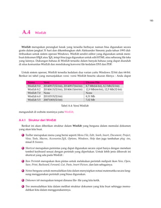 10DIAGRAM KOMMUTATIF 
Salah satu paket yang mendukung dalam membuat diagram komutatif(commutative diagram) 
adalah paket America Mathematical Society(AMS); Commutative Diagram(amscd) hanya bisa mem-produki 
diagram segiempat bukan arah panah diagonal dengan dukungan hanya tanda panah 
yang dilabeli saja dan tanda sama dengan(=), tentu pelabelan ini sangat cocok dan mudah digu-nakan. 
Bagaimana menggunakan amscd[11], ikutilah contoh dokumen dibawah ini : 
10.1 Contoh dan Beserta Code LATEX Diagram Komutatif 
. Masukkan kode LATEX seperti dibawah ini : 
documentclass{report} 
usepackage{amsmath,amscd} 
begin{document} 
[ 
begin{CD} 
Rtimes Stimes T @text{restriction} Stimes T  
@VprojVV @VVprojV  
Rtimes S @text{inclusion} S 
end{CD} 
] 
end{document} 
. Hasil keluaran didapat seperti berikut ini : 
RST restriction 
! ST 
pro j 
??y 
??y 
pro j 
RS  
inclusion 
S 
Baris dengan arah panah menurun relatif sama dengan arah panah mendatar, setiap baris ke-cuali 
baris terakhir diakhiri dengan tanda . Saya akan membandingkan contoh penggunaannya 
 