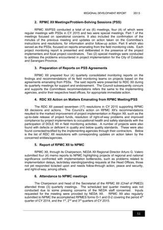 Regional Development Report (RDR) of SOCCSKSARGEN for 2015 | PDF