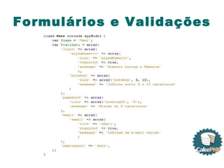 Formulários e Validações 