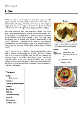 Cake | PDF
