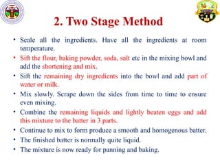 cake preperation and its types and methods of preparation | PPTX