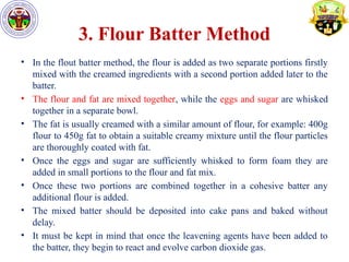 cake preperation and its types and methods of preparation | PPTX