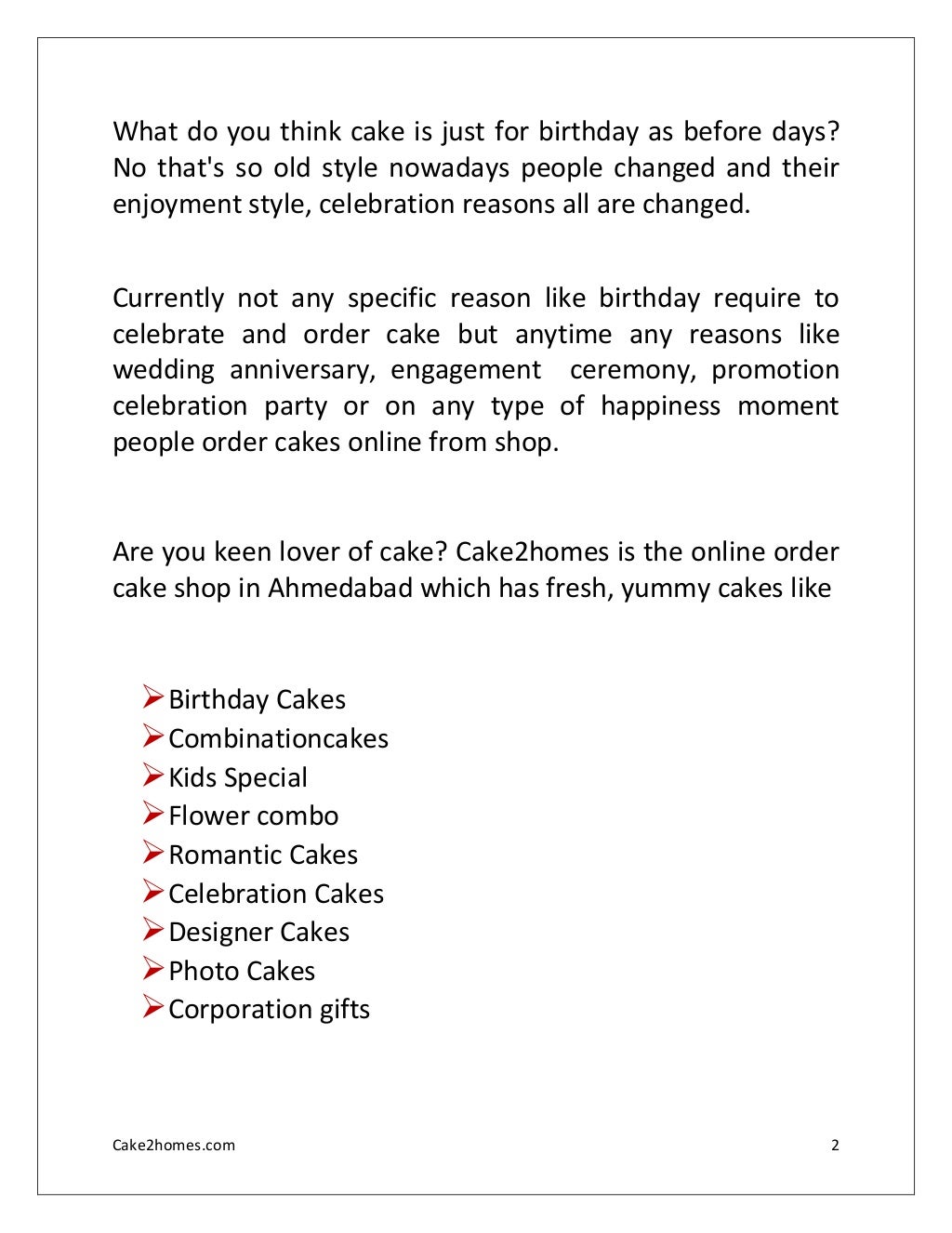 Cake2homes The Best Place to Order Cakes Online in Ahmedabad