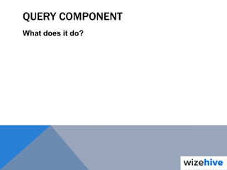 QUERY COMPONENT
What does it do?
 