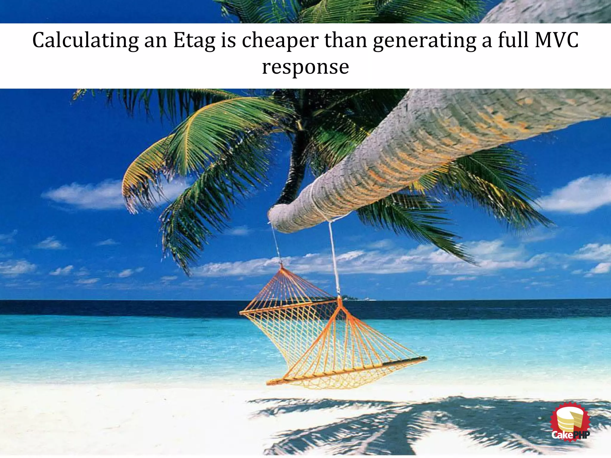 Calculating an Etag is cheaper than generating a full MVC
response
 