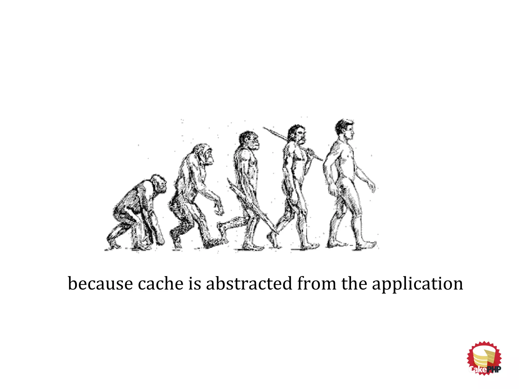 because cache is abstracted from the application
 