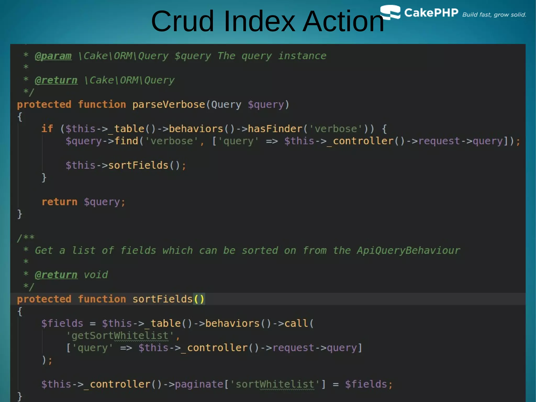 Crud Index Action
 