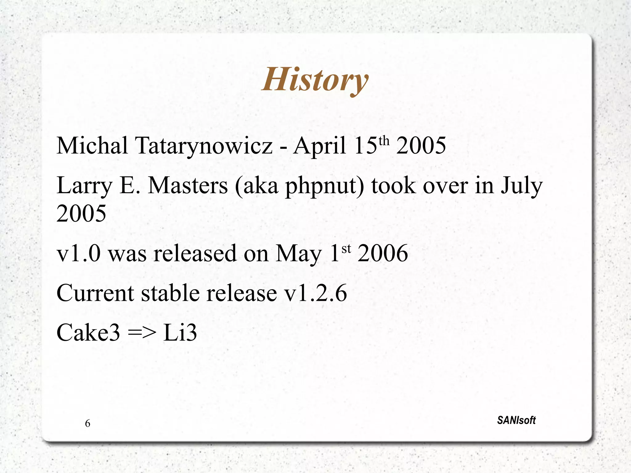 Roadmap... What is a Web application framework 