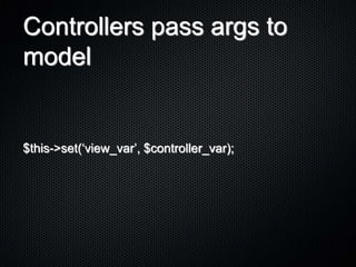 The Model represents the application data.