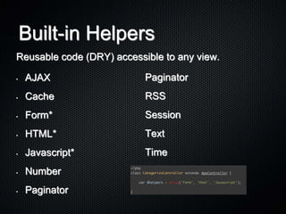 The View renders a presentation of the model data.