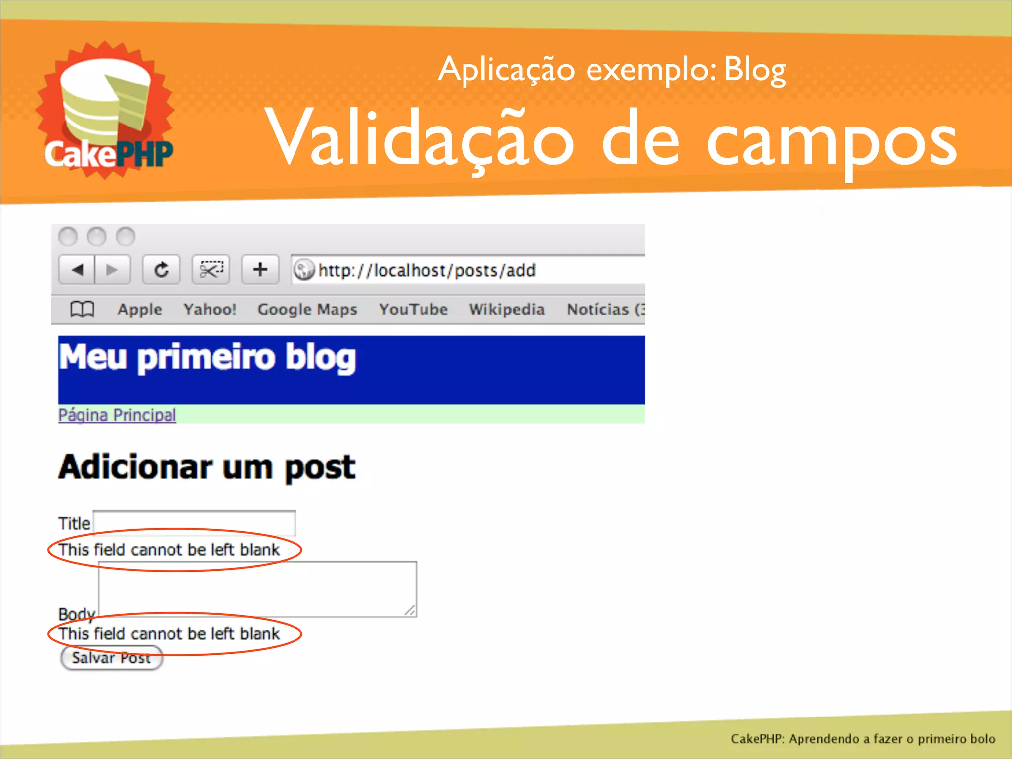 CakePHP - Aprendendo a fazer o primeiro bolo