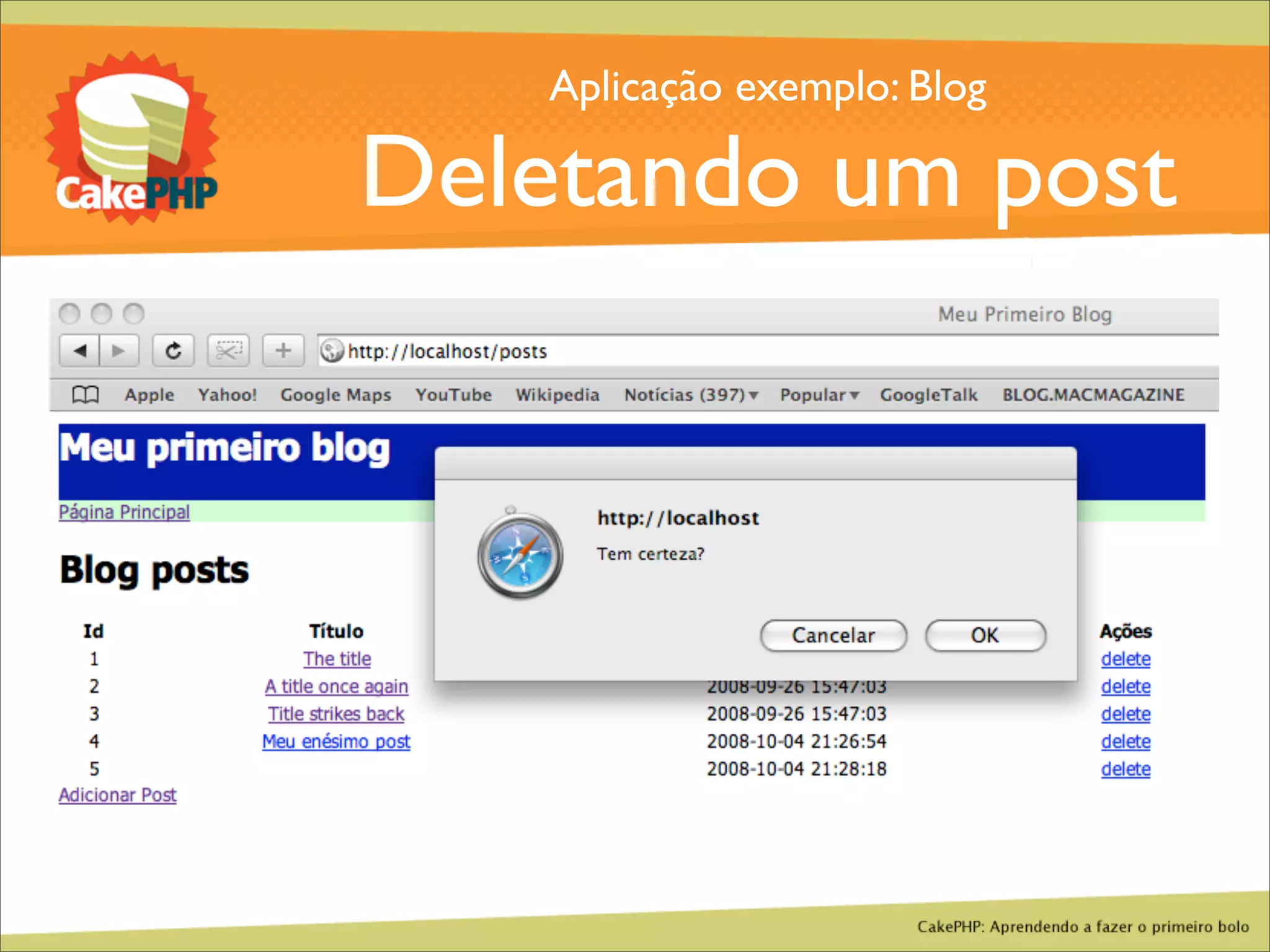 CakePHP - Aprendendo a fazer o primeiro bolo