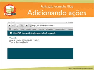 CakePHP - Aprendendo a fazer o primeiro bolo