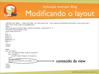 CakePHP - Aprendendo a fazer o primeiro bolo