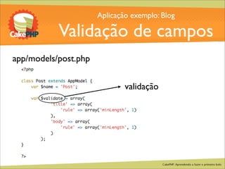CakePHP - Aprendendo a fazer o primeiro bolo