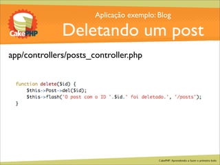 CakePHP - Aprendendo a fazer o primeiro bolo
