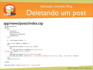 CakePHP - Aprendendo a fazer o primeiro bolo