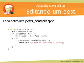 CakePHP - Aprendendo a fazer o primeiro bolo