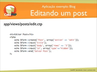 CakePHP - Aprendendo a fazer o primeiro bolo