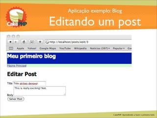 CakePHP - Aprendendo a fazer o primeiro bolo