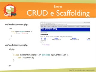 CakePHP - Aprendendo a fazer o primeiro bolo