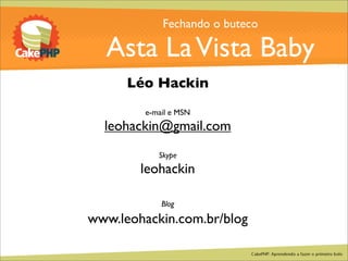 CakePHP - Aprendendo a fazer o primeiro bolo