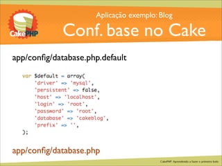 CakePHP - Aprendendo a fazer o primeiro bolo