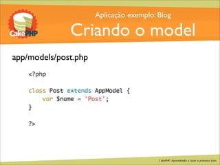 CakePHP - Aprendendo a fazer o primeiro bolo